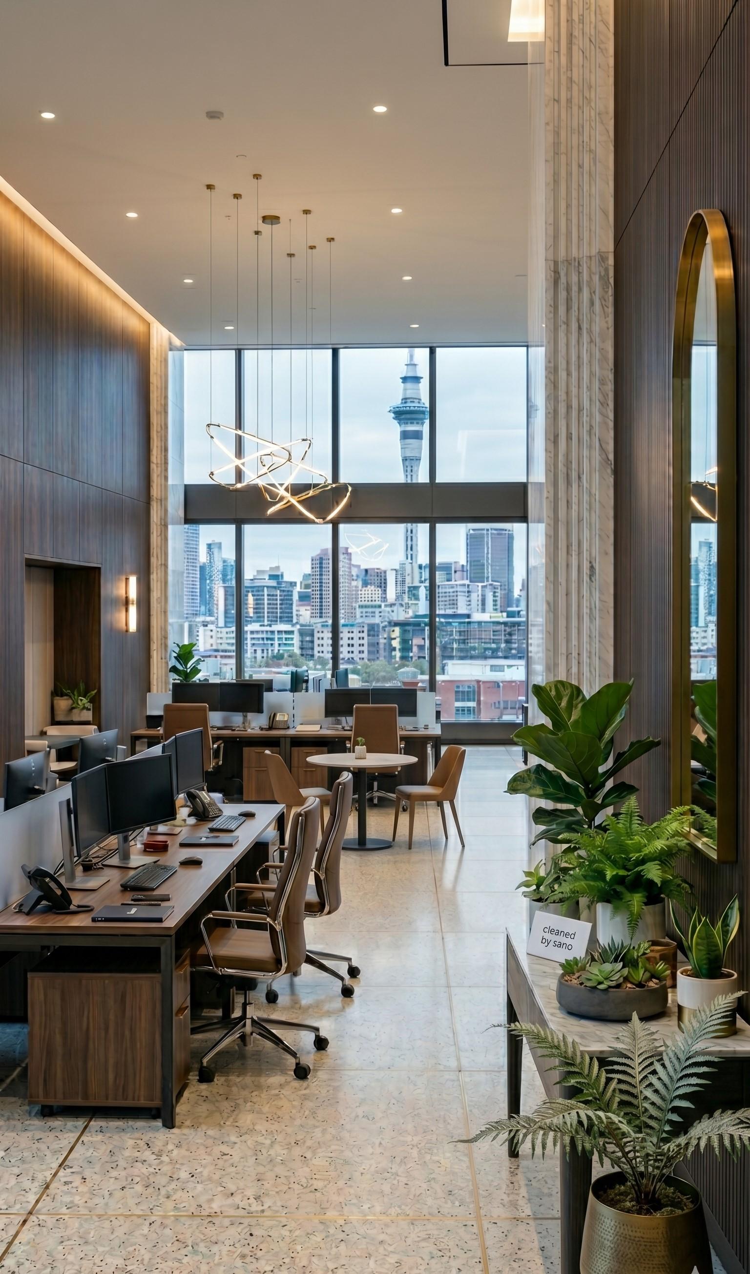 A bright, naturally-lit interior after a Sano window clean
